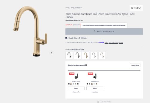Custom Upselling System — feature screenshot